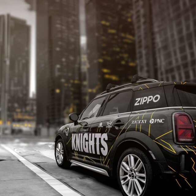 Hace más de un año, tuve la oportunidad de diseñar este wrap para el Gaming Car de los Pittsburgh Knights. La idea fue crear un look moderno, descomponiendo las líneas del león del logotipo en un patrón atrevido que cubre el Mini Cooper.

Gracias a los Knights por este proyecto increíble y a Christian Camacho por animar el diseño en un video espectacular.

#pittsburghknights #cardesign #wrapdesign