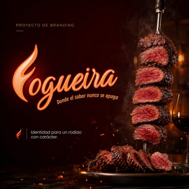 Proyecto de branding para Fogueira, una identidad inspirada en el fuego, la carne y la calidez de la experiencia brasileña.

El logotipo fusiona una llama con la inicial “F”, creando un símbolo elegante, memorable y lleno de carácter. La paleta cálida, la tipografía fluida y las aplicaciones visuales refuerzan una marca sofisticada, cercana y con presencia, pensada para transmitir sabor, tradición y una experiencia gastronómica que permanece encendida. 

#restaurantbranding 
#visualidentity 
#logodesign